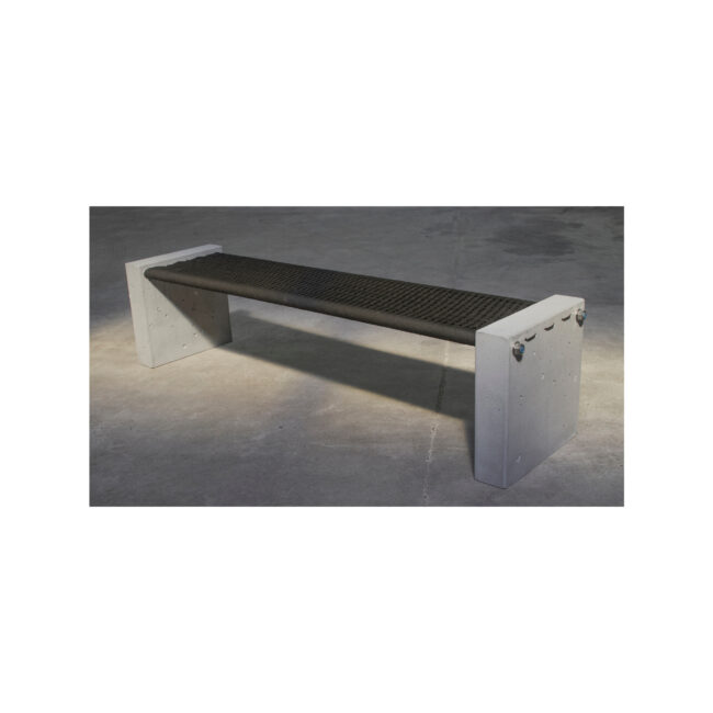 "Diseño de autor mobiliario en concreto y soga fabricado en la República Dominicana."