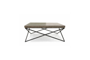 X Coffee Table by Gola Home Dominican Republic with solid concrete top and metal base, modern industrial coffee table design.